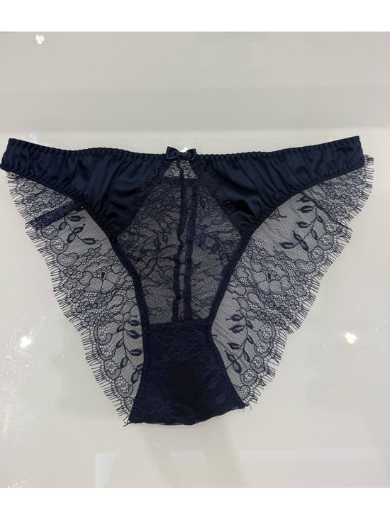 Maison Close Other - Maison-close Lace-Trim Navy Bikini Panty, size L